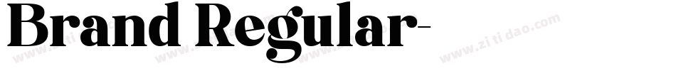 Brand Regular字体转换